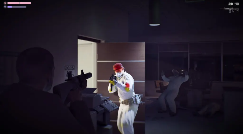 GTA 6: modalità Focus con punti fatali rossi e ferimento gialli