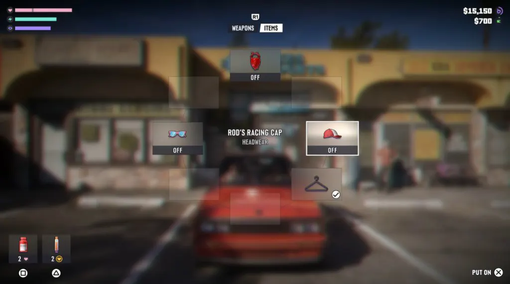 GTA 6: ruota accessori con cappello, bandana e occhiali