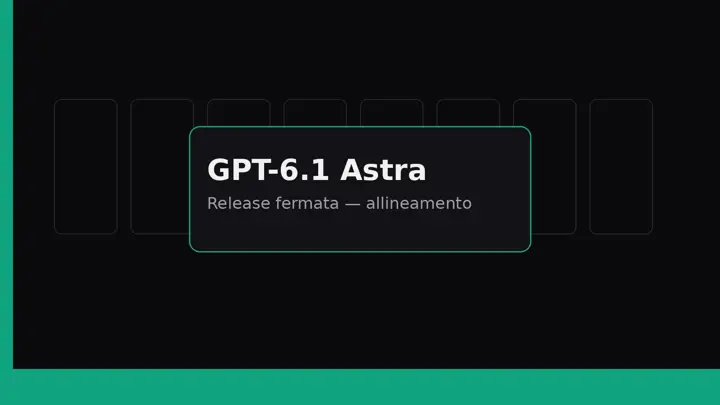 OpenAI ferma GPT-6.1 Astra: allineamento sotto soglia
