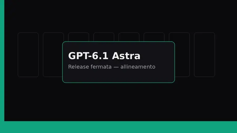 OpenAI ferma GPT-6.1 Astra: allineamento sotto soglia