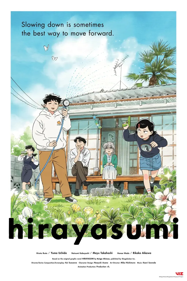 Hirayasumi: teaser, key visual e cast Uchida/Takahashi/Aikawa; TV a gennaio 2027