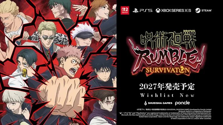 Jujutsu Kaisen Rumble: Survivaton rimandato al 2027, secondo trailer e piattaforme confermate