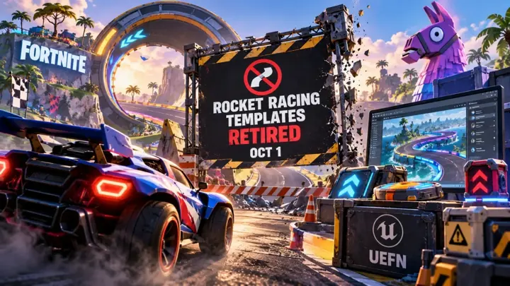Fortnite: Epic ritira Rocket Racing e i template UEFN