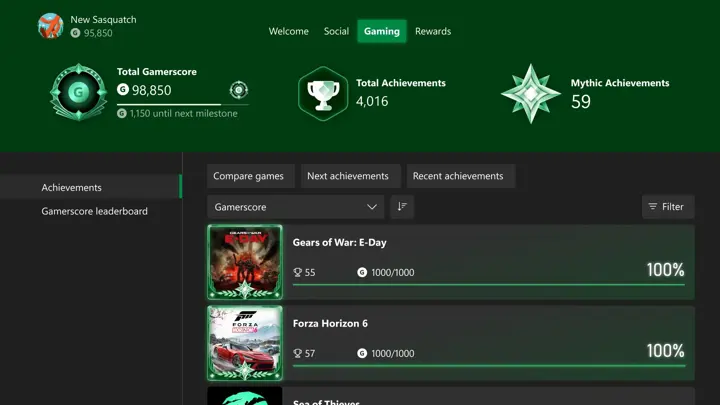 Xbox Mythic Achievements: il «platino» in prova per gli Insider