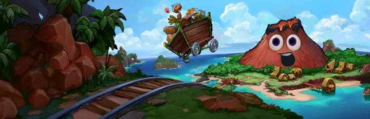 Factory Town 2: Paradise esce oggi su Steam: town builder tropicale con vulcano vivente